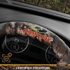 Mossy Oak Full Camo Steering Wheel Cover – Made from Premium Leather, Universal Fit for 14 1/2 to 15 inches – Official Licensed Product – Beige Color(Gray)