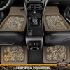 Mossy Oak Heavy Duty Deep Dish Rubber Floor Mats – Front and Rear Car Mats with Anti-Slip Backing, All Weather Protection – Trim to Fit for Car, SUV, Van, Trucks (Beige) – Official Licensed Product(Beige)