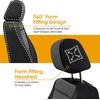 Mossy Oak Heavy Duty Premium Truck Seat Covers for Front Seats, Fits Full-Size Truck SUV, Padded Seat Cover with Bottom Wrap-around, Front & Rear Storage Pockets,Front Seat Protector, Waterproof, 2 pc(Truck Front Cover Grey)