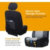 Mossy Oak Heavy Duty Premium Truck Seat Covers for Front Seats, Fits Full-Size Truck SUV, Padded Seat Cover with Bottom Wrap-around, Front & Rear Storage Pockets,Front Seat Protector, Waterproof, 2 pc(Sedan Seat Cover Grey)