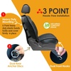 Mossy Oak Heavy Duty Premium Truck Seat Covers for Front Seats, Fits Full-Size Truck SUV, Padded Seat Cover with Bottom Wrap-around, Front & Rear Storage Pockets,Front Seat Protector, Waterproof, 2 pc(Truck Seat Cushion Black)