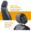Mossy Oak Heavy Duty Premium Truck Seat Covers for Front Seats, Fits Full-Size Truck SUV, Padded Seat Cover with Bottom Wrap-around, Front & Rear Storage Pockets,Front Seat Protector, Waterproof, 2 pc(Sedan Seat Cover Grey)