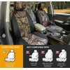 Mossy Oak Heavy Duty Premium Truck Seat Covers for Front Seats, Fits Full-Size Truck SUV, Padded Seat Cover with Bottom Wrap-around, Front & Rear Storage Pockets,Front Seat Protector, Waterproof, 2 pc(Sedan Seat Cover Camo)