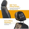 Mossy Oak Heavy Duty Premium Truck Seat Covers for Front Seats, Fits Full-Size Truck SUV, Padded Seat Cover with Bottom Wrap-around, Front & Rear Storage Pockets,Front Seat Protector, Waterproof, 2 pc(Truck Front Cover Camo)