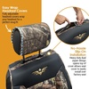 Mossy Oak Heavy Duty Premium Truck Seat Covers for Front Seats, Fits Full-Size Truck SUV, Padded Seat Cover with Bottom Wrap-around, Front & Rear Storage Pockets,Front Seat Protector, Waterproof, 2 pc(Truck Seat Cushion Camo)