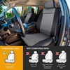 Mossy Oak Heavy Duty Premium Truck Seat Covers for Front Seats, Fits Full-Size Truck SUV, Padded Seat Cover with Bottom Wrap-around, Front & Rear Storage Pockets,Front Seat Protector, Waterproof, 2 pc(Truck Front Cover Grey)