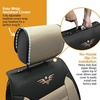 Mossy Oak Heavy Duty Premium Truck Seat Covers for Front Seats, Fits Full-Size Truck SUV, Padded Seat Cover with Bottom Wrap-around, Front & Rear Storage Pockets,Front Seat Protector, Waterproof, 2 pc(Truck Seat Cushion Khaki)