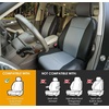 Mossy Oak Heavy Duty Premium Truck Seat Covers for Front Seats, Fits Full-Size Truck SUV, Padded Seat Cover with Bottom Wrap-around, Front & Rear Storage Pockets,Front Seat Protector, Waterproof, 2 pc(Sedan Seat Cover Grey)
