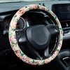 Mossy Oak Shadow Grass Blades Steering Wheel Cover Auto Steering Wheel Protector, Anti-Slip, Breathable, Absorbing Sweat, Universal Camo Car Accessories 14.5–15 inch,Fit for Most Car, Trucks, SUV(Watercolor Burgundy Flowers)