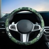Mossy Oak Shadow Grass Blades Steering Wheel Cover Auto Steering Wheel Protector, Anti-Slip, Breathable, Absorbing Sweat, Universal Camo Car Accessories 14.5–15 inch,Fit for Most Car, Trucks, SUV(Sage Green Floral and Plant)