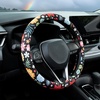 Mossy Oak Shadow Grass Blades Steering Wheel Cover Auto Steering Wheel Protector, Anti-Slip, Breathable, Absorbing Sweat, Universal Camo Car Accessories 14.5–15 inch,Fit for Most Car, Trucks, SUV(Personalise Colorful Floral Flowers)