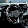 Mossy Oak Shadow Grass Blades Steering Wheel Cover Auto Steering Wheel Protector, Anti-Slip, Breathable, Absorbing Sweat, Universal Camo Car Accessories 14.5–15 inch,Fit for Most Car, Trucks, SUV(Multicolor Wildflower)