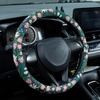 Mossy Oak Shadow Grass Blades Steering Wheel Cover Auto Steering Wheel Protector, Anti-Slip, Breathable, Absorbing Sweat, Universal Camo Car Accessories 14.5–15 inch,Fit for Most Car, Trucks, SUV(Flower  Floral  Daisies)