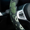 Mossy Oak Shadow Grass Blades Steering Wheel Cover Auto Steering Wheel Protector, Anti-Slip, Breathable, Absorbing Sweat, Universal Camo Car Accessories 14.5–15 inch,Fit for Most Car, Trucks, SUV(Sage Green Floral and Plant)