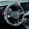 Mossy Oak Shadow Grass Blades Steering Wheel Cover Auto Steering Wheel Protector, Anti-Slip, Breathable, Absorbing Sweat, Universal Camo Car Accessories 14.5–15 inch,Fit for Most Car, Trucks, SUV(Flowers and Strawberries)