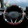 Mossy Oak Shadow Grass Blades Steering Wheel Cover Auto Steering Wheel Protector, Anti-Slip, Breathable, Absorbing Sweat, Universal Camo Car Accessories 14.5–15 inch,Fit for Most Car, Trucks, SUV(Personalise Colorful Floral Flowers)
