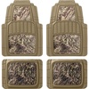 Mossy Oak Camo Trimmable Floor Mats – All Weather Protection – Trim to Fit for Car, SUV, Van, Trucks – Official Licensed Product (4 Pcs)(Beige)