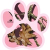 Pink Camo Dog Paw