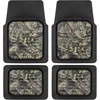 Mossy Oak Heavy Duty Deep Dish Rubber Floor Mats – Front and Rear Car Mats with Anti-Slip Backing, All Weather Protection – Trim to Fit for Car, SUV, Van, Trucks (Beige) – Official Licensed Product(Black)