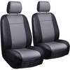 Mossy Oak Heavy Duty Premium Truck Seat Covers for Front Seats, Fits Full-Size Truck SUV, Padded Seat Cover with Bottom Wrap-around, Front & Rear Storage Pockets,Front Seat Protector, Waterproof, 2 pc(Sedan Seat Cover Grey)