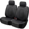 Mossy Oak Heavy Duty Premium Truck Seat Covers for Front Seats, Fits Full-Size Truck SUV, Padded Seat Cover with Bottom Wrap-around, Front & Rear Storage Pockets,Front Seat Protector, Waterproof, 2 pc(Truck Front Cover Black B)