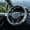Mossy Oak Shadow Grass Blades Steering Wheel Cover Auto Steering Wheel Protector, Anti-Slip, Breathable, Absorbing Sweat, Universal Camo Car Accessories 14.5–15 inch,Fit for Most Car, Trucks, SUV(Flowers and Strawberries)