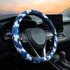 Mossy Oak Shadow Grass Blades Steering Wheel Cover Auto Steering Wheel Protector, Anti-Slip, Breathable, Absorbing Sweat, Universal Camo Car Accessories 14.5–15 inch,Fit for Most Car, Trucks, SUV(Air Force Blue Camo)