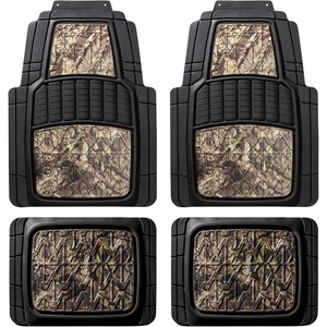 Mossy Oak Camo Trimmable Floor Mats – All Weather Protection – Trim to Fit for Car, SUV, Van, Trucks – Official Licensed Product (4 Pcs)(All Weather Floor Mats)