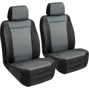 Mossy Oak Heavy Duty Premium Truck Seat Covers for Front Seats, Fits Full-Size Truck SUV, Padded Seat Cover with Bottom Wrap-around, Front & Rear Storage Pockets,Front Seat Protector, Waterproof, 2 pc(Truck Front Cover Grey)
