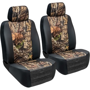 Mossy Oak Heavy Duty Premium Truck Seat Covers for Front Seats, Fits Full-Size Truck SUV, Padded Seat Cover with Bottom Wrap-around, Front & Rear Storage Pockets,Front Seat Protector, Waterproof, 2 pc(Truck Front Cover Camo)