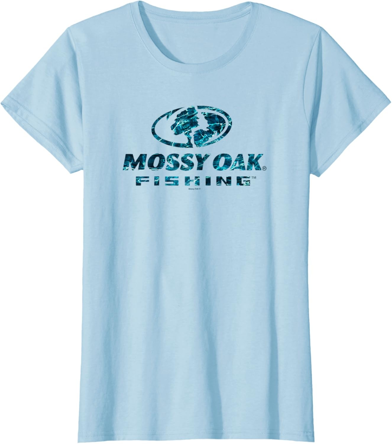 image:imageMossy Oak Fishing Open Water Classic Blue Logo V2 TShirtBaby Blue