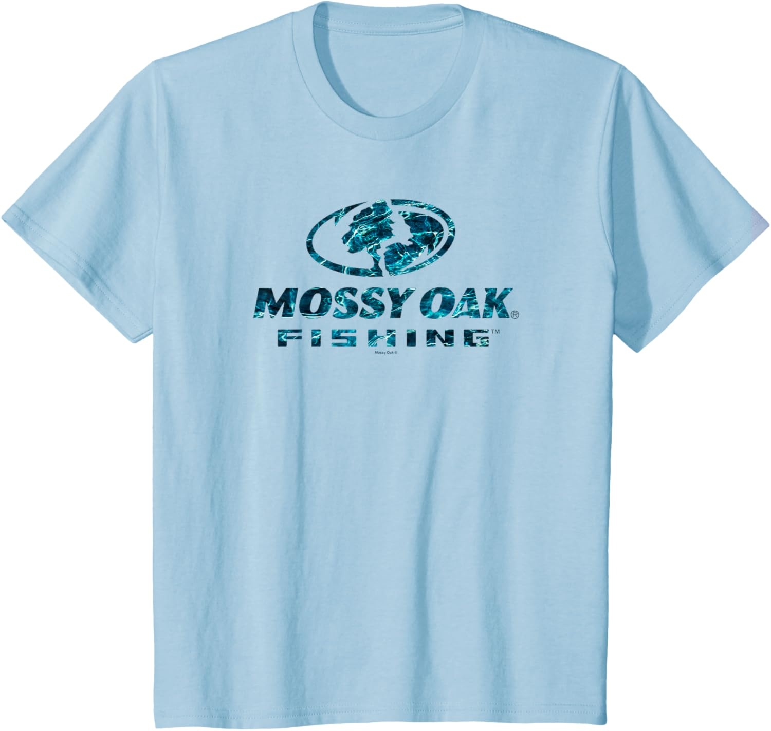 image:imageMossy Oak Fishing Open Water Classic Blue Logo V2 TShirtBaby Blue