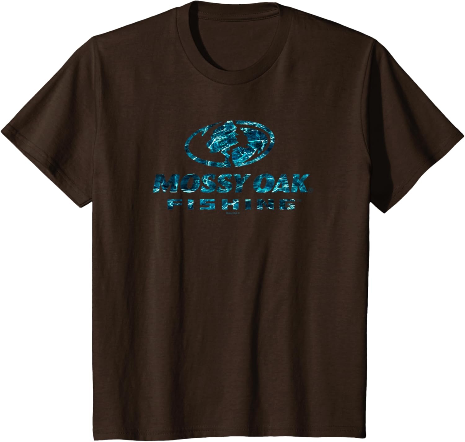 image:imageMossy Oak Fishing Open Water Classic Blue Logo V2 TShirtBrown