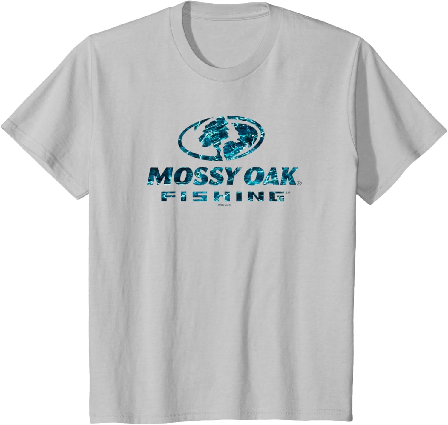 image:imageMossy Oak Fishing Open Water Classic Blue Logo V2 TShirtSilver Grey
