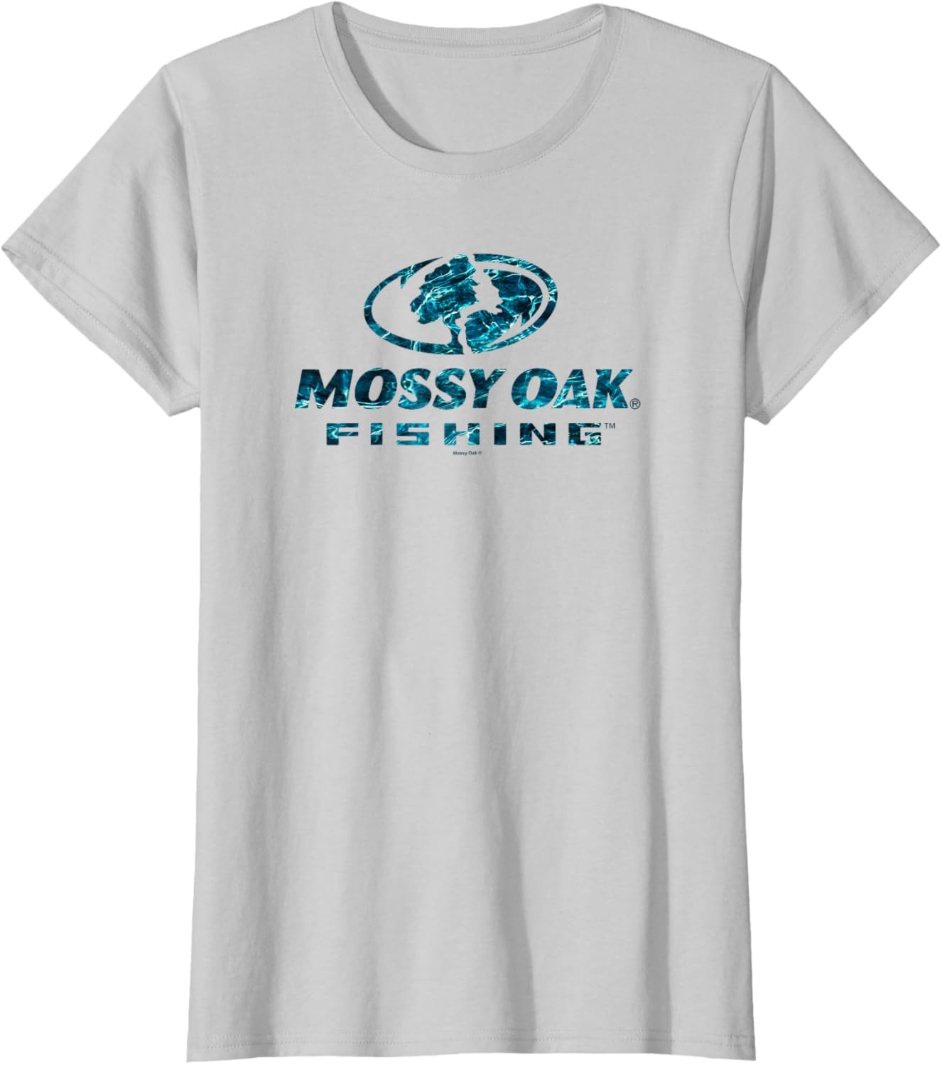 image:imageMossy Oak Fishing Open Water Classic Blue Logo V2 TShirtSilver Grey