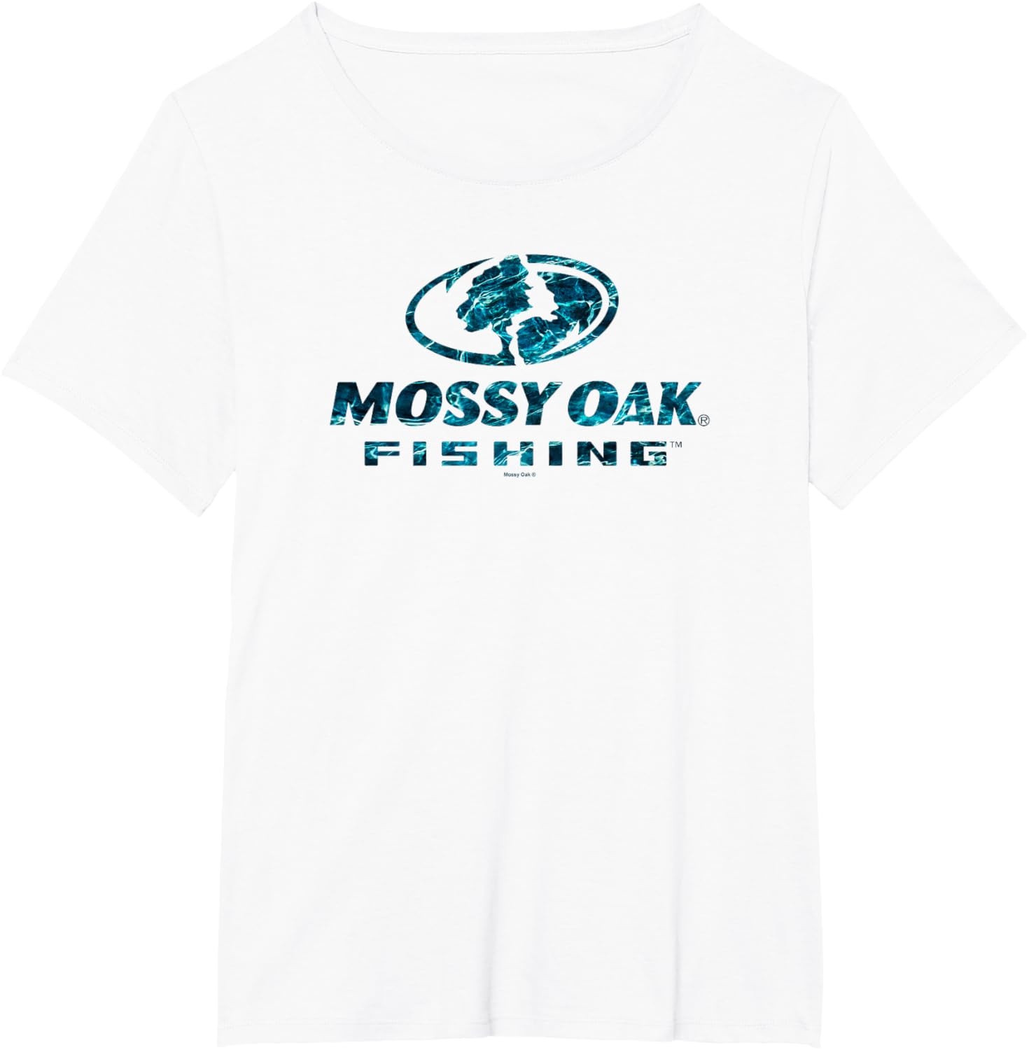 image:imageMossy Oak Fishing Open Water Classic Blue Logo V2 TShirtWhite