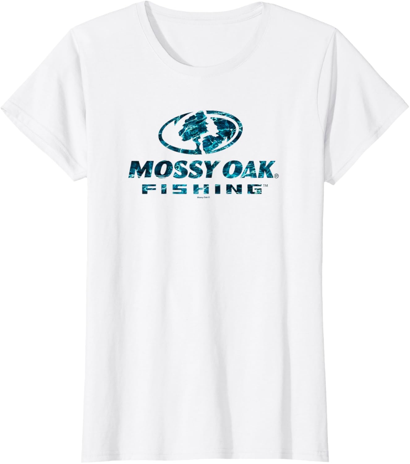 image:imageMossy Oak Fishing Open Water Classic Blue Logo V2 TShirtWhite