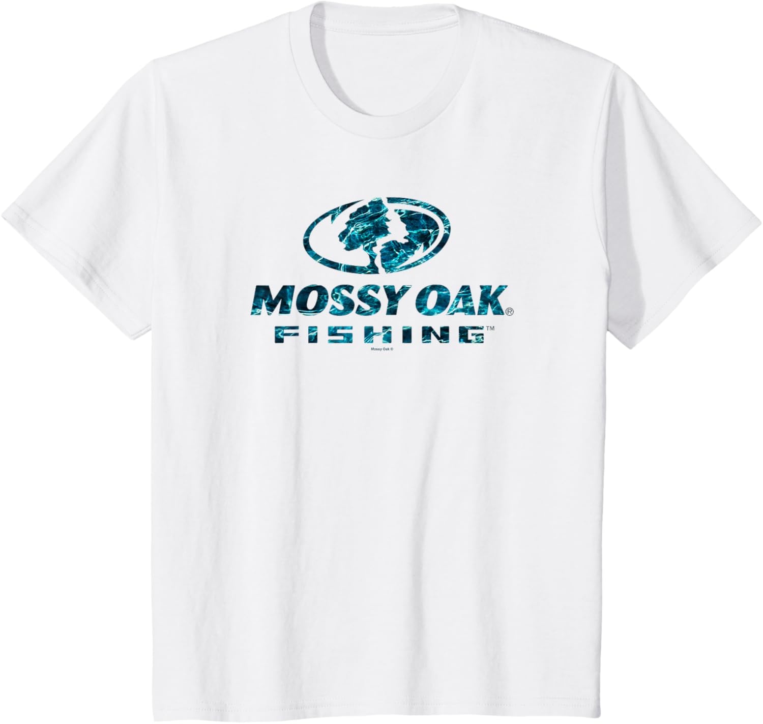 image:imageMossy Oak Fishing Open Water Classic Blue Logo V2 TShirtWhite