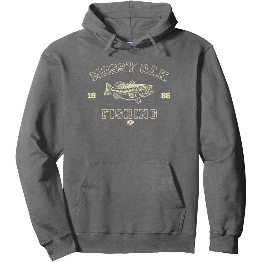 image:imageMossy Oak Fishing 1986 Built For The Bite Fish Logo Pullover HoodieAsphalt Grey