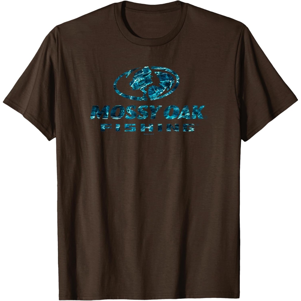 image:imageMossy Oak Fishing Open Water Classic Blue Logo V2 TShirtBrown