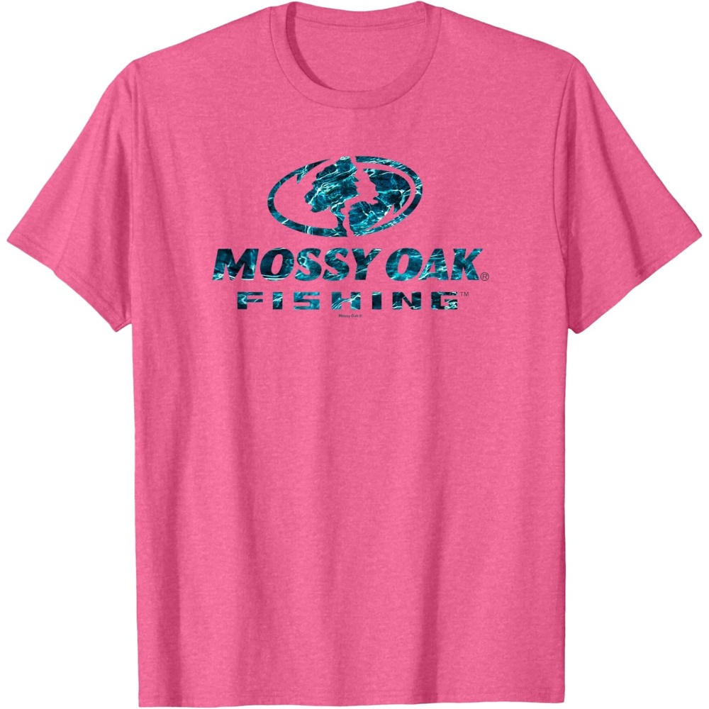 image:imageMossy Oak Fishing Open Water Classic Blue Logo V2 TShirtPink Heather