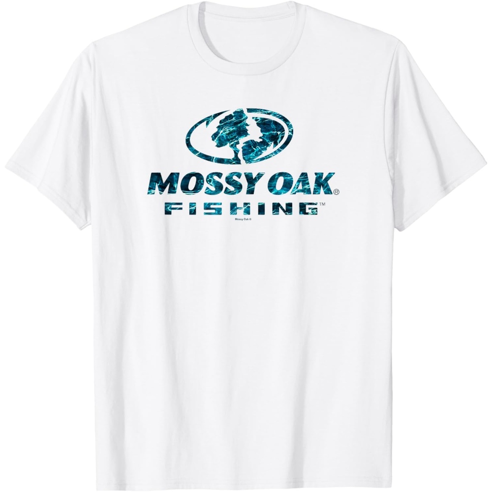 image:imageMossy Oak Fishing Open Water Classic Blue Logo V2 TShirtWhite