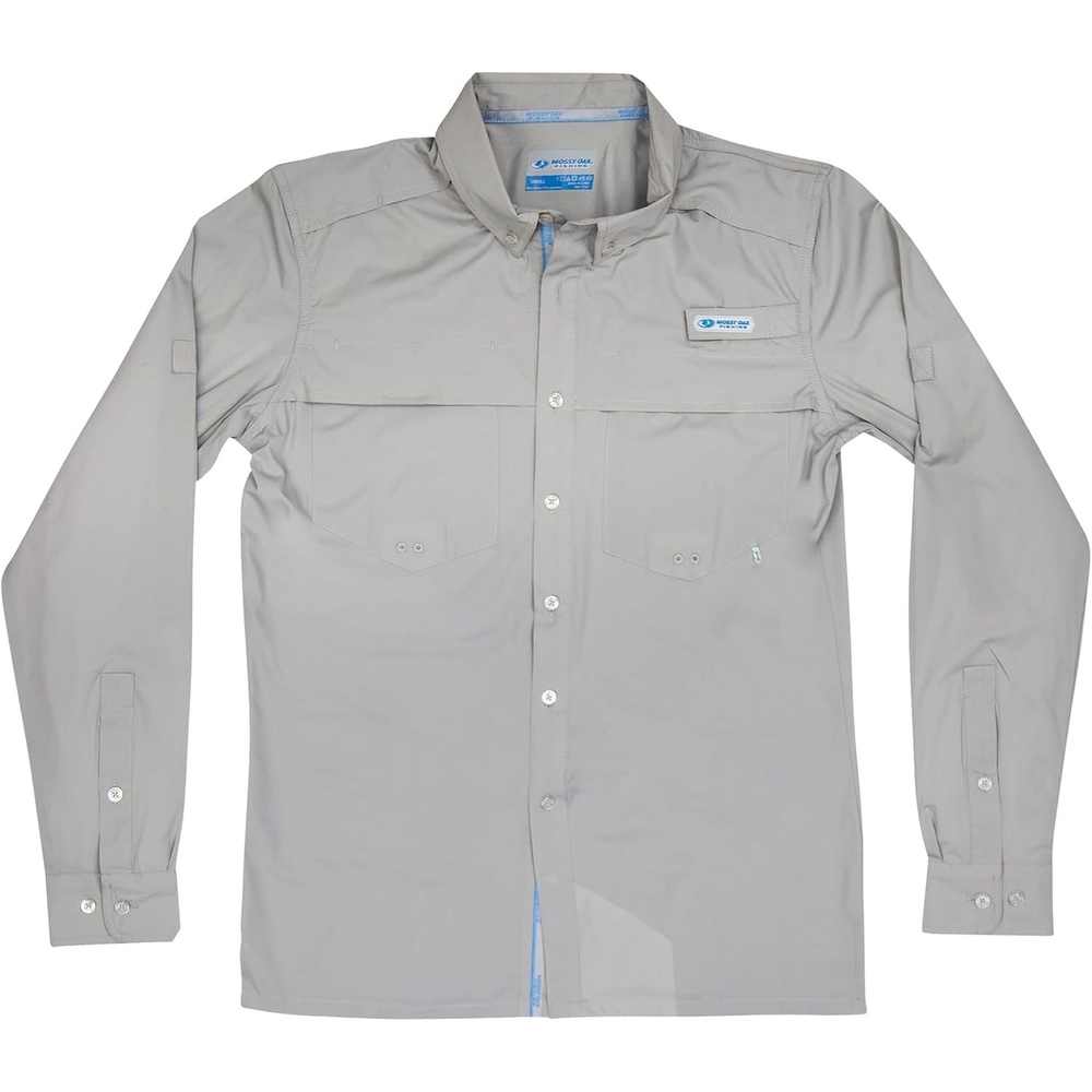 image:imageMossy Oak Mens Sun Shirts for Men Long Sleeve Uv ProtectionCool Grey