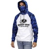 Mossy Oak Mens Fishing Hoodie, UV SPF Sun Protection Camo Fishing Sweatshirt with Face Mask Gaiter(Blue)