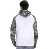 Mossy Oak Mens Fishing Hoodie, UV SPF Sun Protection Camo Fishing Sweatshirt with Face Mask Gaiter(Manta Grey)