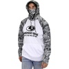 Mossy Oak Mens Fishing Hoodie, UV SPF Sun Protection Camo Fishing Sweatshirt with Face Mask Gaiter(Manta Grey)