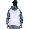Mossy Oak Mens Fishing Hoodie, UV SPF Sun Protection Camo Fishing Sweatshirt with Face Mask Gaiter(Spindrift)