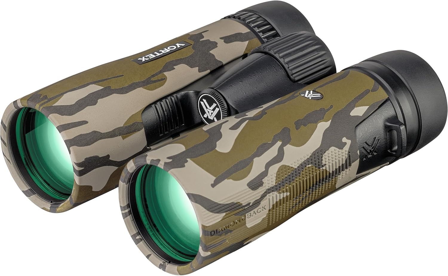 image:imageVortex Diamondback HD 10x42 Binoculars Mossy Oak Bottomland HD Optical System NonSlip Grip Waterproof Fogproof Shockproof Included GlassPak Unlimited Unconditional WarrantyMossy Oak Bottomland