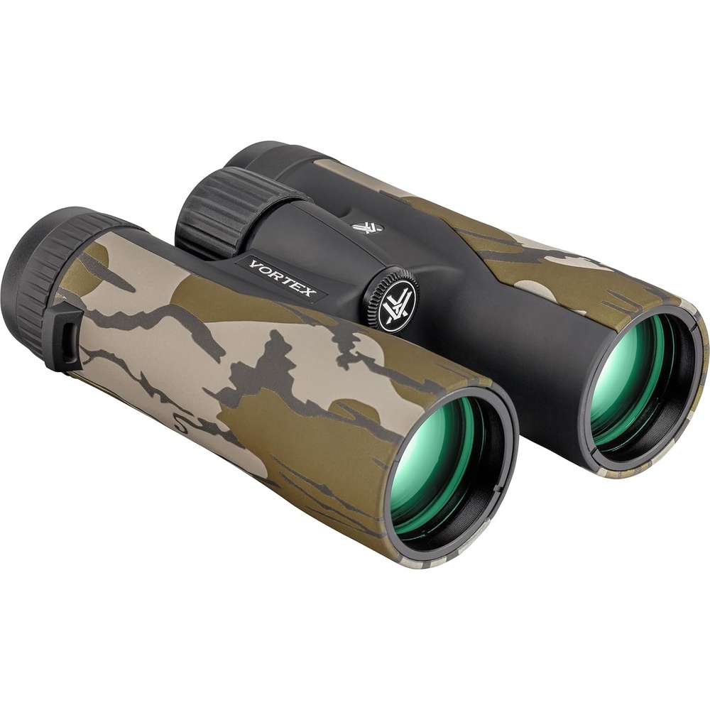 image:imageVortex Crossfire HD 10x42 Binoculars Mossy Oak Bottomland  HD Optical System Tripod Adaptable Rubber Armor Waterproof Fogproof Shockproof Included GlassPak  Unlimited Unconditional WarrantyMossy Oak Bottomland