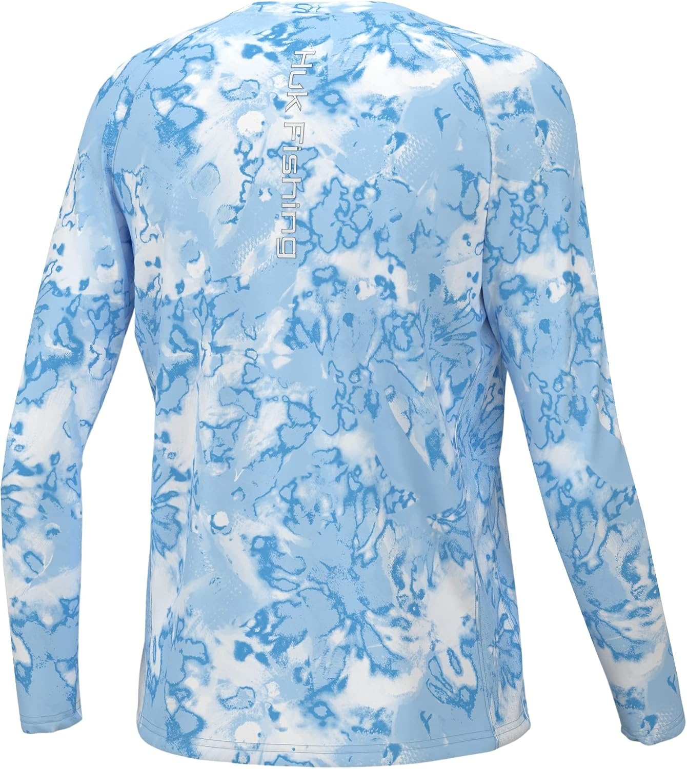 image:imageHUK Kids Pursuit Pattern Long Sleeve Shirt Fishing Shirt for KidsFin Fade Crystal Blue